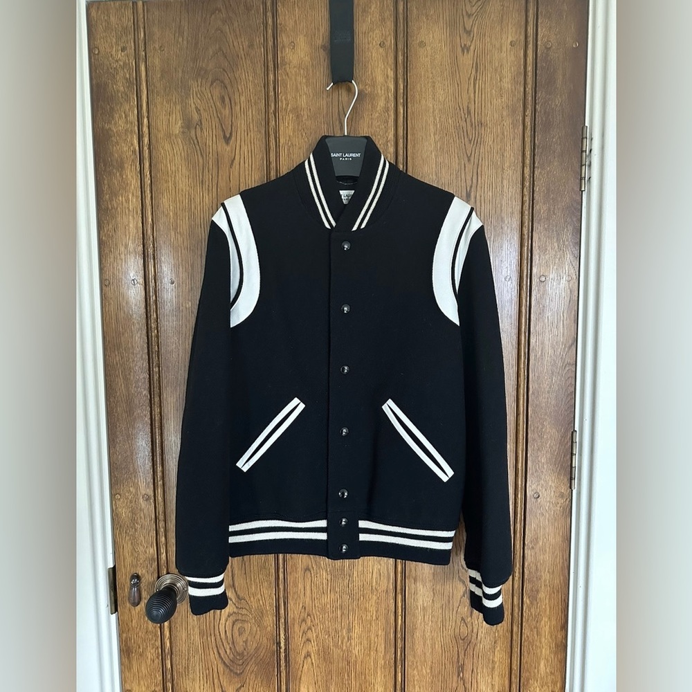 Saint Laurent Teddy Jacket Wool Black size S 44